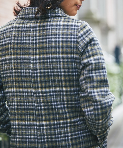 ジャケット・アウター ANTONELLA COLLECTION ウールアンゴラベロア ショートステンカラーコート(51553160