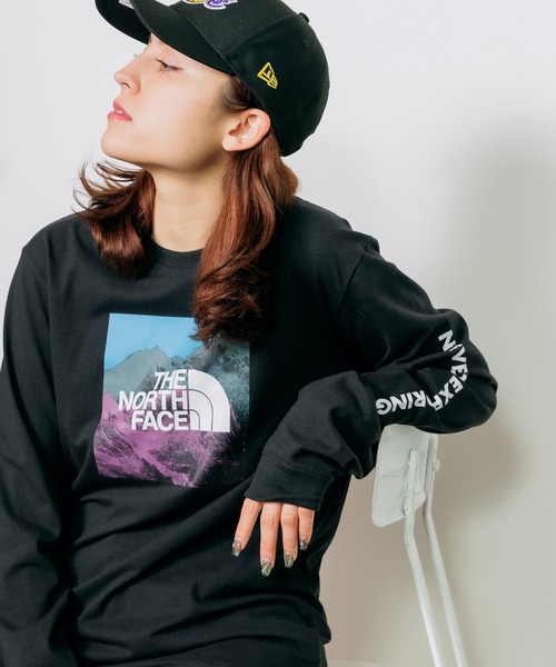 THE NORTH FACE(ザノースフェイス)の「THE NORTH FACE/ザ・ノースフェイス Men's L/S LOGO Play Tee グラフィックロゴ ロンT(Tシャツ/カットソー・メンズ・ブラック/ブルー/アイボリー/ホワイト/ブラック系その他・S/M/L/XL)」の4枚目の写真