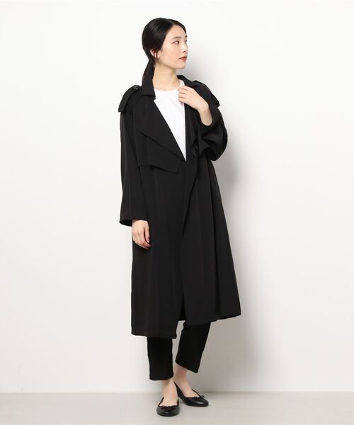 MAISON DE THERESE(メゾン ド テレーズ)の「ロングトレンチコート(トレンチコート・レディース・ライトブラウン/ブラック・MEDIUM)」の2枚目の写真