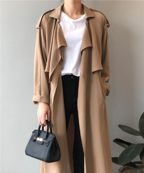 MAISON DE THERESE(メゾン ド テレーズ)の「ロングトレンチコート(トレンチコート・レディース・ライトブラウン/ブラック・MEDIUM)」の19枚目の写真