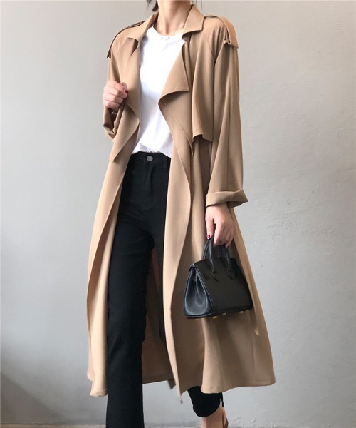 MAISON DE THERESE(メゾン ド テレーズ)の「ロングトレンチコート(トレンチコート・レディース・ライトブラウン/ブラック・MEDIUM)」の18枚目の写真