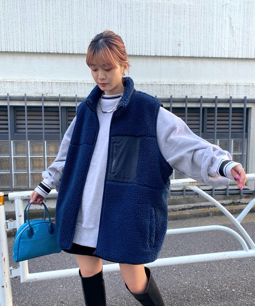 WHO'S WHO gallery（フーズフーギャラリー）の「【KOOKY'N/クーキー】ボアフリースベスト（ベスト・メンズ・ブラック/ネイビー/グレー・FREE）」の19枚目の写真