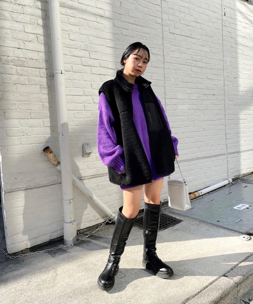 WHO'S WHO gallery（フーズフーギャラリー）の「【KOOKY'N/クーキー】ボアフリースベスト（ベスト・メンズ・ブラック/ネイビー/グレー・FREE）」の10枚目の写真