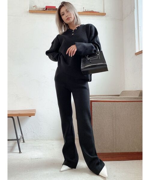 GYDA(ジェイダ)の「【セットアップ着用可】ストレートニットパンツ(その他パンツ・レディース・ブラック/ベージュ/パープル・FREE)」の14枚目の写真