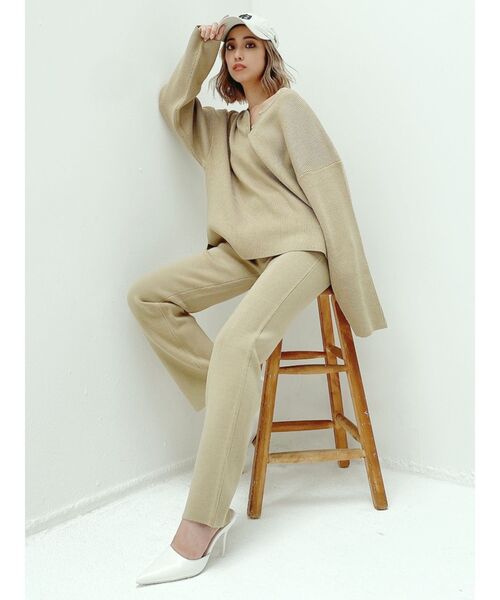 GYDA(ジェイダ)の「【セットアップ着用可】ストレートニットパンツ(その他パンツ・レディース・ブラック/ベージュ/パープル・FREE)」の17枚目の写真