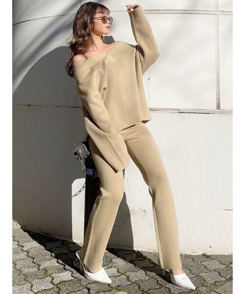 GYDA(ジェイダ)の「【セットアップ着用可】ストレートニットパンツ(その他パンツ・レディース・ブラック/ベージュ/パープル・FREE)」の15枚目の写真