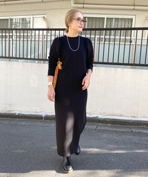 SHENERY | リヨセル/コットン裏毛パフスリーブワンピース(ワンピース)