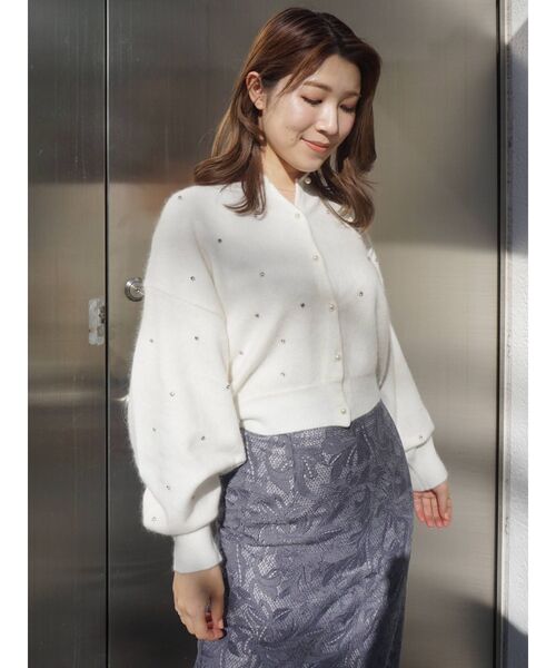 MERCURYDUO(マーキュリーデュオ)の「リーフケミカルレースタイトスカート(スカート・レディース・オフホワイト/ブラウン/ブルー・SMALL/MEDIUM)」の14枚目の写真