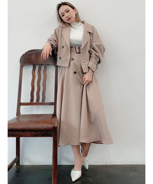 GYDA(ジェイダ)の「【WEB限定】3WAYトレンチコート(トレンチコート・レディース・アイボリー/ベージュ/カーキ・FREE)」の2枚目の写真