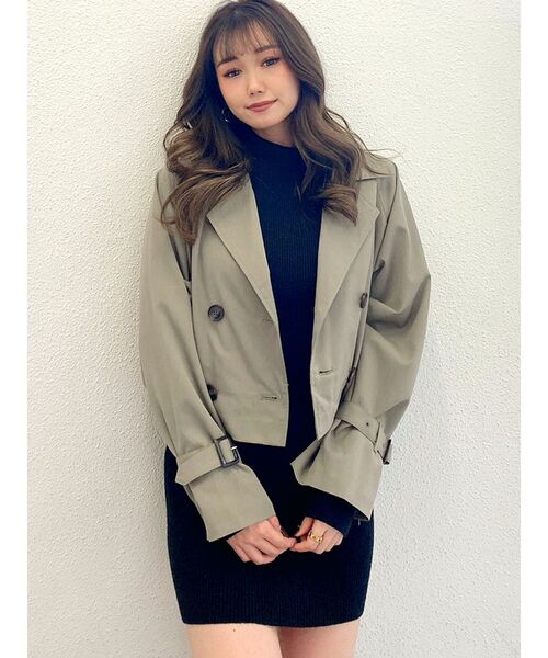 GYDA(ジェイダ)の「【WEB限定】3WAYトレンチコート(トレンチコート・レディース・アイボリー/ベージュ/カーキ・FREE)」の4枚目の写真