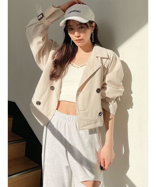 GYDA(ジェイダ)の「【WEB限定】3WAYトレンチコート(トレンチコート・レディース・アイボリー/ベージュ/カーキ・FREE)」の15枚目の写真