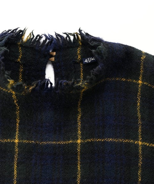 インドメリノ縮絨の馬ドレス レア 45R 20AW インドメリノ縮絨チェック