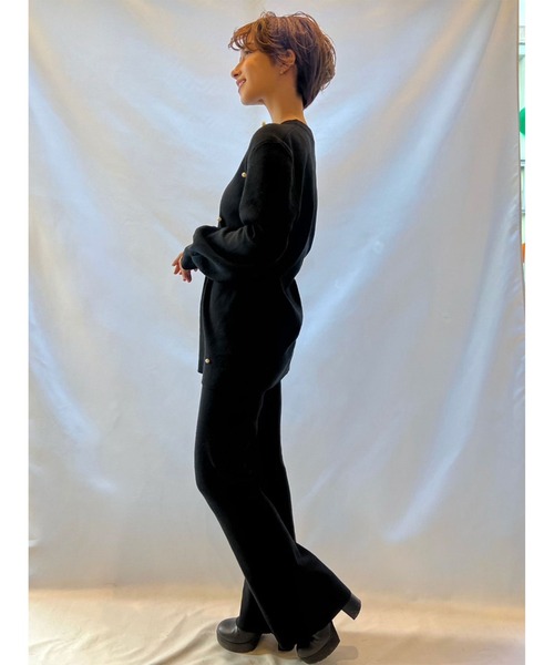 DURAS(デュラス)の「裾フレアニットパンツ(その他パンツ・レディース・ブラック/ベージュ・FREE)」の14枚目の写真