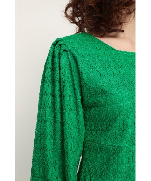 SLY(スライ)の「SCALLOP LACE TUNIC レース トップス(Tシャツ/カットソー・レディース・ブラック/グリーン/オフホワイト・FREE)」の14枚目の写真