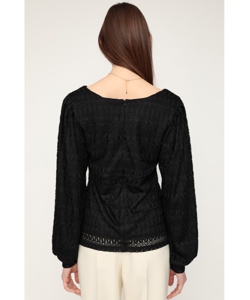 SLY(スライ)の「SCALLOP LACE TUNIC レース トップス(Tシャツ/カットソー・レディース・ブラック/グリーン/オフホワイト・FREE)」の18枚目の写真
