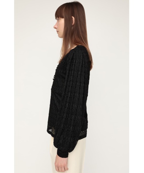 SLY(スライ)の「SCALLOP LACE TUNIC レース トップス(Tシャツ/カットソー・レディース・ブラック/グリーン/オフホワイト・FREE)」の21枚目の写真