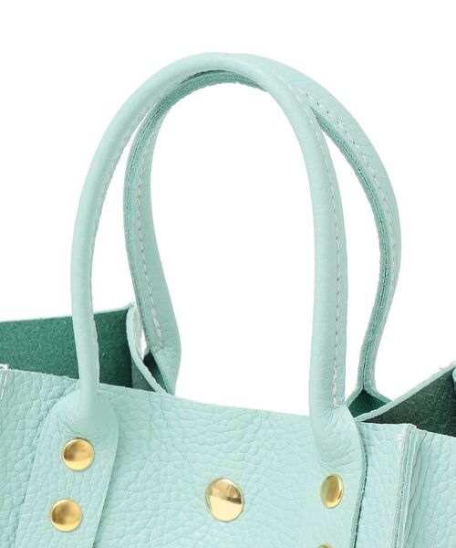 The Container Shop（ザ コンテナショップ）の「【SHIPS any別注】The Container Shop: 22SS スクエア 2WAY レザー ショルダー バッグ S（ショルダーバッグ・レディース・ホワイト/ライトブルー/イエロー・ONE SIZE）」の10枚目の写真