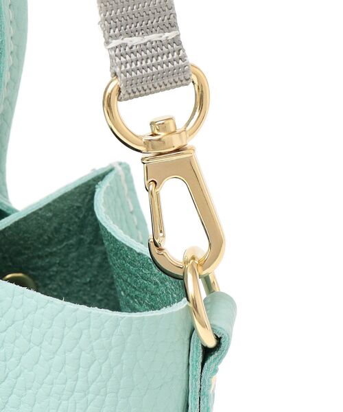 The Container Shop（ザ コンテナショップ）の「【SHIPS any別注】The Container Shop: 22SS スクエア 2WAY レザー ショルダー バッグ S（ショルダーバッグ・レディース・ホワイト/ライトブルー/イエロー・ONE SIZE）」の13枚目の写真