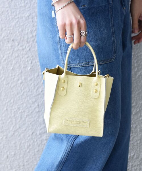 The Container Shop（ザ コンテナショップ）の「【SHIPS any別注】The Container Shop: 22SS スクエア 2WAY レザー ショルダー バッグ S（ショルダーバッグ・レディース・ホワイト/ライトブルー/イエロー・ONE SIZE）」の21枚目の写真