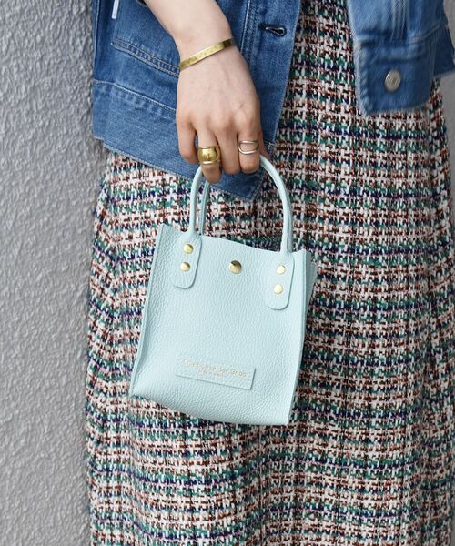 The Container Shop（ザ コンテナショップ）の「【SHIPS any別注】The Container Shop: 22SS スクエア 2WAY レザー ショルダー バッグ S（ショルダーバッグ・レディース・ホワイト/ライトブルー/イエロー・ONE SIZE）」の22枚目の写真