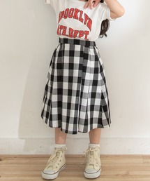 URBAN RESEARCH DOORS（アーバンリサーチドアーズ）の「『親子リンク』コットンタックフレアチェックスカート(KIDS)（スカート・キッズ）」