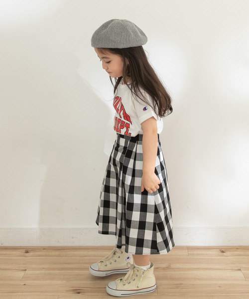 URBAN RESEARCH DOORS（アーバンリサーチドアーズ）の「『親子リンク』コットンタックフレアチェックスカート(KIDS)（スカート・キッズ・チェック・120/105/135）」の3枚目の写真