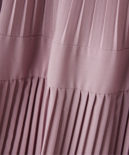 N.（N. Natural Beauty Basic）（エヌエヌナチュラルビューティーベーシック）の「◆ティアードプリーツマキシスカート（スカート・レディース・ミント/パープル・MEDIUM）」の17枚目の写真