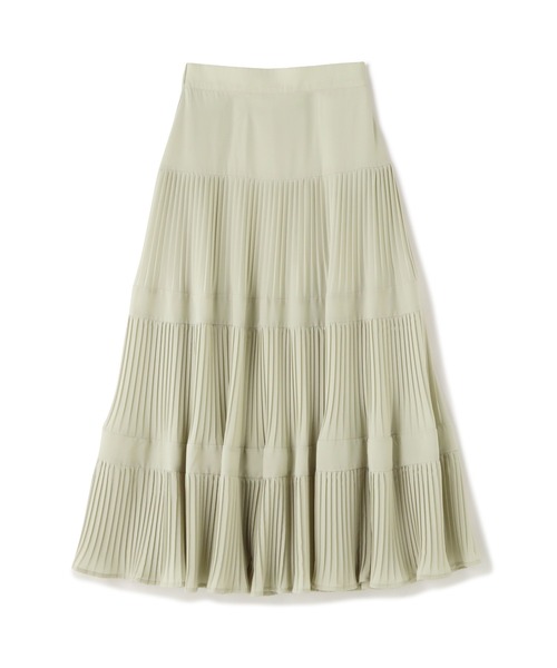 N.（N. Natural Beauty Basic）（エヌエヌナチュラルビューティーベーシック）の「◆ティアードプリーツマキシスカート（スカート・レディース・ミント/パープル・MEDIUM）」の14枚目の写真