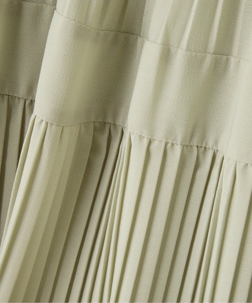 N.（N. Natural Beauty Basic）（エヌエヌナチュラルビューティーベーシック）の「◆ティアードプリーツマキシスカート（スカート・レディース・ミント/パープル・MEDIUM）」の15枚目の写真