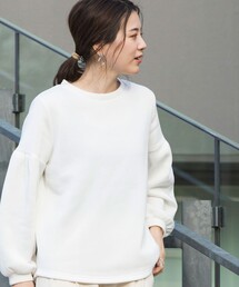 ◆パフスリ-ブ裏起毛スウェット