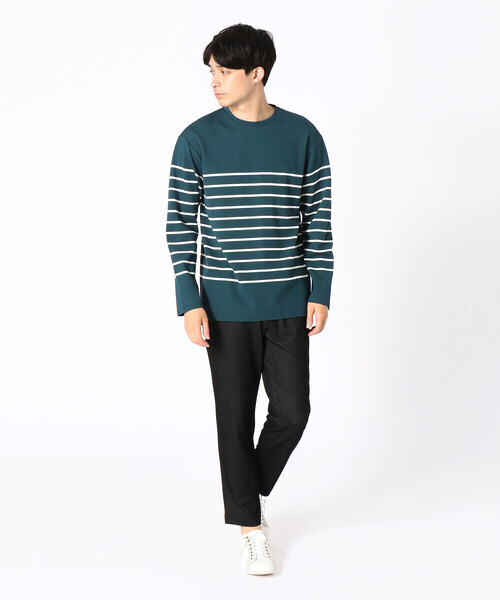 COMME CA ISM（コムサイズム）の「パネルボーダー ロングＴシャツ（Tシャツ/カットソー・メンズ・ブラック/ネイビー/グリーン・MEDIUM/LARGE）」の14枚目の写真
