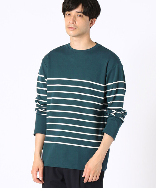 COMME CA ISM（コムサイズム）の「パネルボーダー ロングＴシャツ（Tシャツ/カットソー・メンズ・ブラック/ネイビー/グリーン・MEDIUM/LARGE）」の17枚目の写真