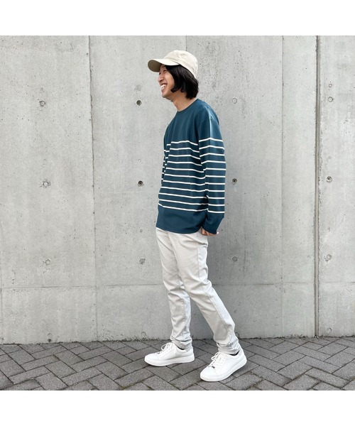 COMME CA ISM（コムサイズム）の「パネルボーダー ロングＴシャツ（Tシャツ/カットソー・メンズ・ブラック/ネイビー/グリーン・MEDIUM/LARGE）」の5枚目の写真