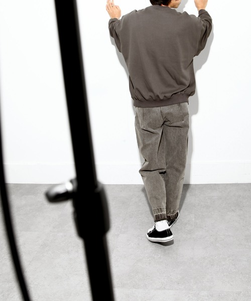 NILWAY（ニルウェイ）の「ヘビーオンスヘムダメージセンタープレスワイドデニムパンツ（デニムパンツ・メンズ・オフホワイト/サックスブルー/チャコール・MEDIUM/LARGE/X-LARGE）」の10枚目の写真