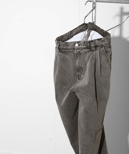 NILWAY（ニルウェイ）の「ヘビーオンスヘムダメージセンタープレスワイドデニムパンツ（デニムパンツ・メンズ・オフホワイト/サックスブルー/チャコール・MEDIUM/LARGE/X-LARGE）」の21枚目の写真