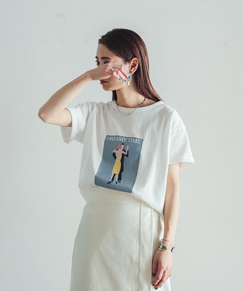 FIL DE FER（フィルデフェール）の「ダンスプリント 半袖TEE（Tシャツ