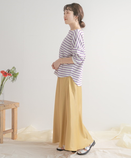 ITEMS URBANRESEARCH(アイテムズ アーバンリサーチ)の「サテンフレアスカート(スカート・レディース・イエロー/グリーン/アイボリー・FREE)」の21枚目の写真