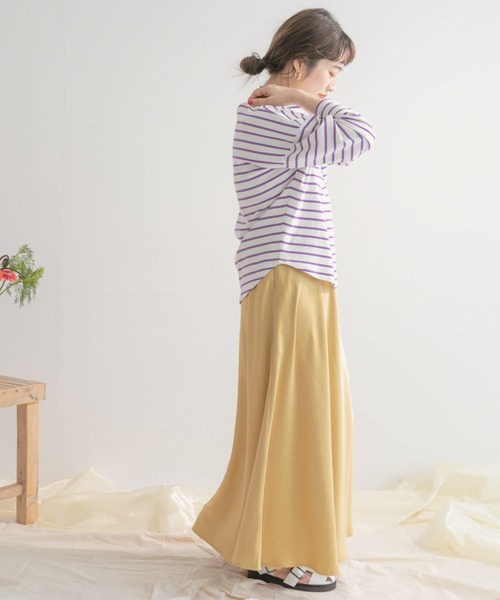 ITEMS URBANRESEARCH(アイテムズ アーバンリサーチ)の「サテンフレアスカート(スカート・レディース・イエロー/グリーン/アイボリー・FREE)」の15枚目の写真