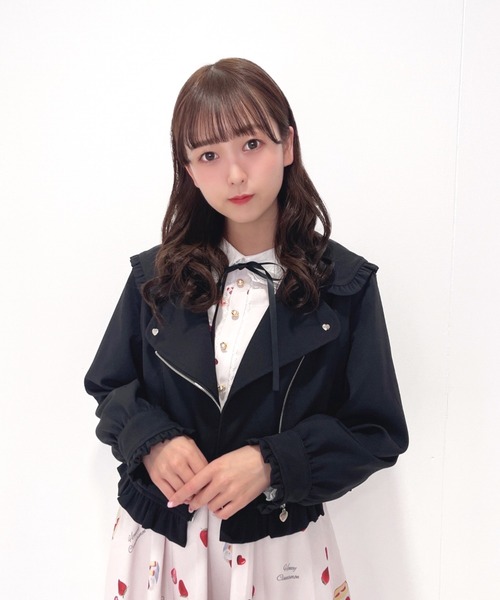 Honey Cinnamon(ハニーシナモン)の「ボリュームスリーブライダース(ライダースジャケット・レディース・ブラック・FREE)」の13枚目の写真