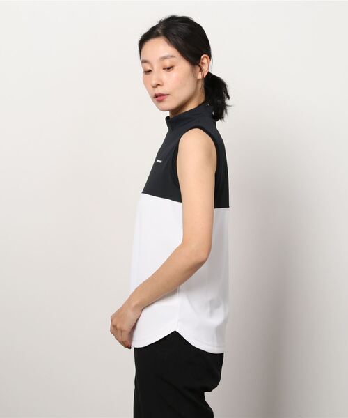 BRIEFING(ブリーフィング)の「WOMENS BI-COLOR NO SLEEVE HIGH NECK(Tシャツ/カットソー・レディース・ブラック/オリーブ/ネイビー/チャコールグレー・M/S)」の7枚目の写真