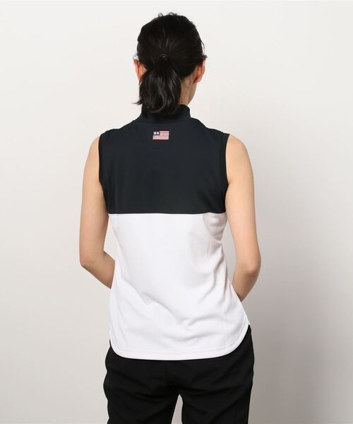 BRIEFING(ブリーフィング)の「WOMENS BI-COLOR NO SLEEVE HIGH NECK(Tシャツ/カットソー・レディース・ブラック/オリーブ/ネイビー/チャコールグレー・M/S)」の6枚目の写真