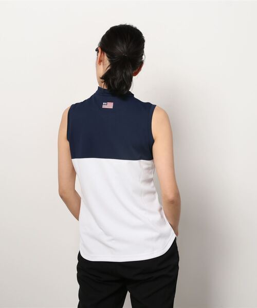 BRIEFING(ブリーフィング)の「WOMENS BI-COLOR NO SLEEVE HIGH NECK(Tシャツ/カットソー・レディース・ブラック/オリーブ/ネイビー/チャコールグレー・M/S)」の8枚目の写真