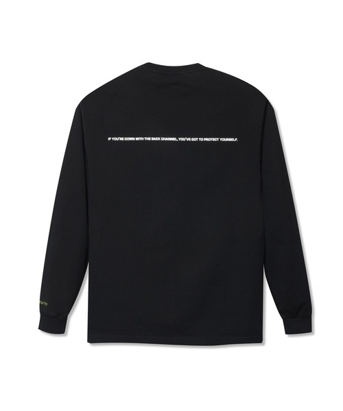 Back Channel（バックチャンネル）の「OFFCIAL LOGO LONG SLEEVE T（Tシャツ/カットソー・メンズ・ホワイト/ブラック/オリーブドラブ・XX-LARGE/X-LARGE/MEDIUM/LARGE）」の10枚目の写真