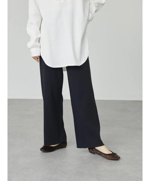 AMERICAN HOLIC（アメリカンホリック）の「総針ニットパンツ（その他パンツ・レディース・ブラック/ブラウン・L/S/M）」の3枚目の写真