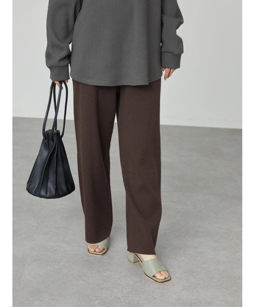 AMERICAN HOLIC（アメリカンホリック）の「総針ニットパンツ（その他パンツ・レディース・ブラック/ブラウン・L/S/M）」の7枚目の写真