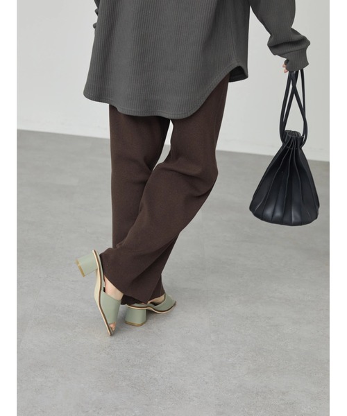 AMERICAN HOLIC（アメリカンホリック）の「総針ニットパンツ（その他パンツ・レディース・ブラック/ブラウン・L/S/M）」の9枚目の写真