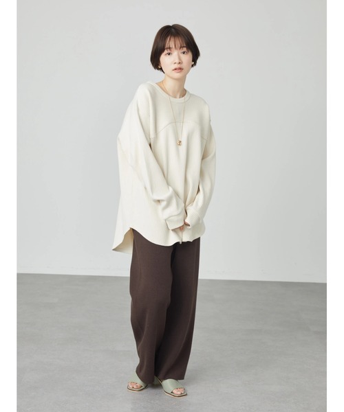 AMERICAN HOLIC（アメリカンホリック）の「総針ニットパンツ（その他パンツ・レディース・ブラック/ブラウン・L/S/M）」の10枚目の写真