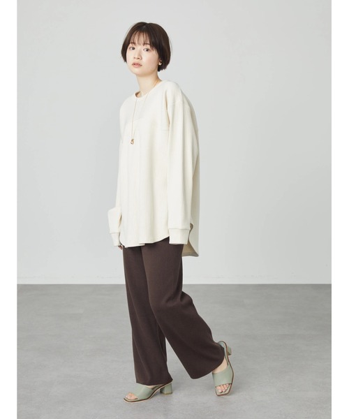 AMERICAN HOLIC（アメリカンホリック）の「総針ニットパンツ（その他パンツ・レディース・ブラック/ブラウン・L/S/M）」の11枚目の写真