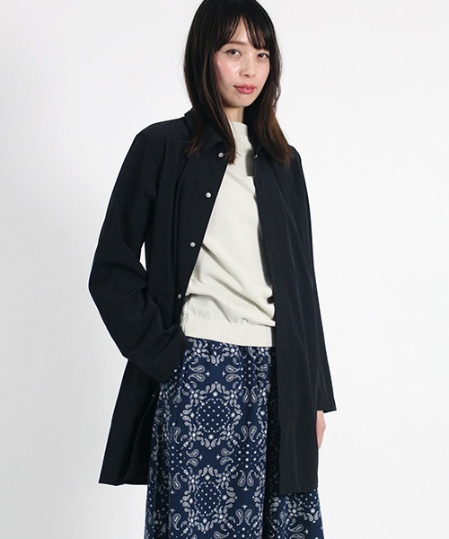 D.M.G.（ドミンゴ）の「[D.M.G. /ディーエムジー]　ナイロンクロス　パッカブルコート（ステンカラーコート・レディース・イエロー系その他/ブラック/ライトグリーン/ネイビー・3/2）」の10枚目の写真