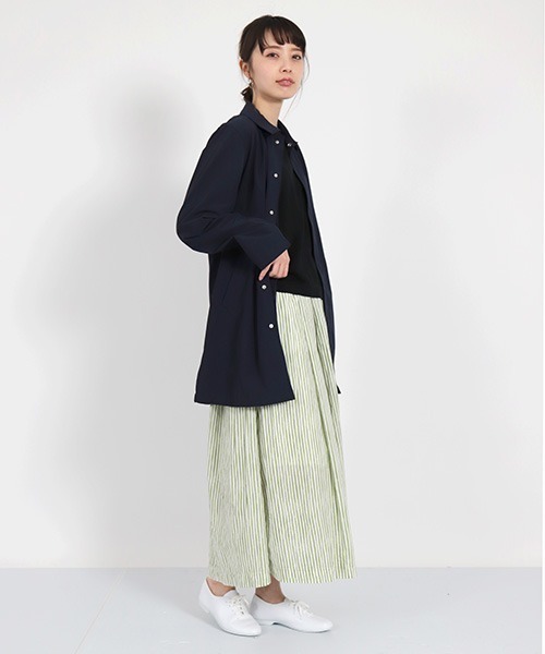 D.M.G.（ドミンゴ）の「[D.M.G. /ディーエムジー]　ナイロンクロス　パッカブルコート（ステンカラーコート・レディース・イエロー系その他/ブラック/ライトグリーン/ネイビー・3/2）」の14枚目の写真